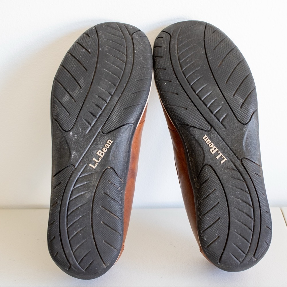 L.L. Bean Brown Leather Casual Wear Slip-on Comfort Flats Women’s Shoes Size 9M - Picture 6 of 7